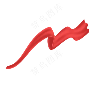 大红色鲜艳飘逸丝带飘带彩带