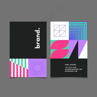 抽象形状的现代名片