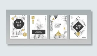大理石纹理海报背景套装