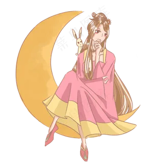粉衣美丽嫦娥