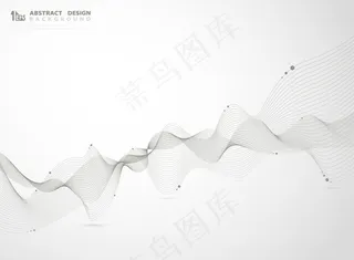 抽象金色线条波浪元素背景设计