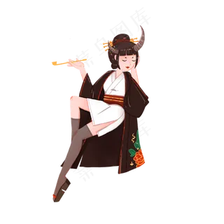 中元节美女鬼怪人物