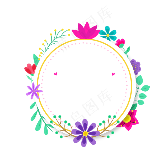 立秋花卉装饰边框素材