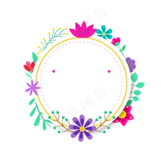 立秋花卉装饰边框素材