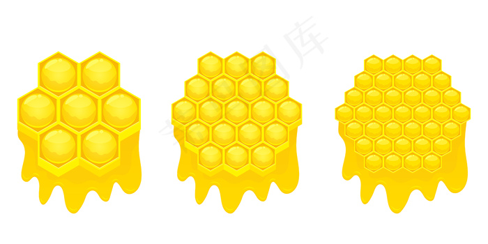 白底蜂窝插图eps,ai矢量模版下载