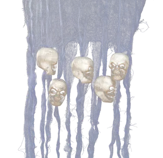 可怕的头盖骨头骨丝带