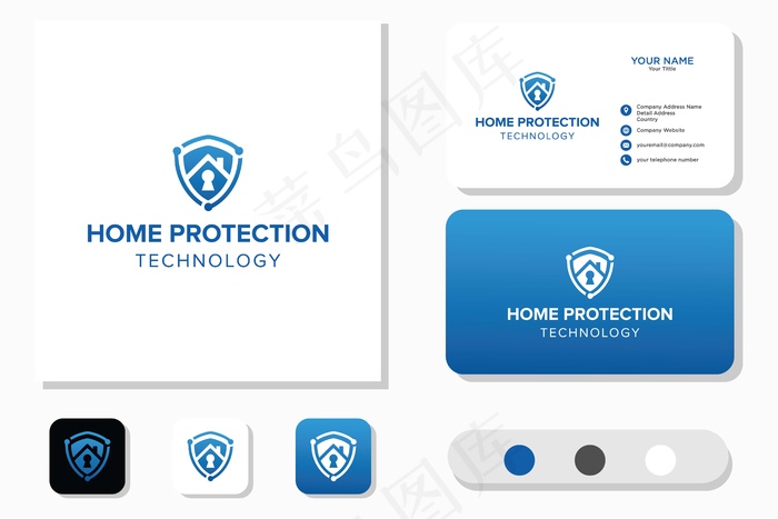 家居保护技术标志设计和名片