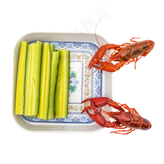 黄瓜条和龙虾 黄瓜条和龙虾