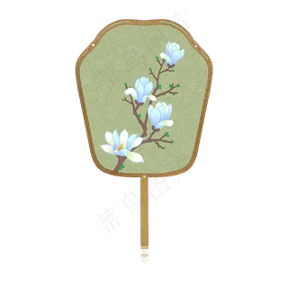古风扇子花卉团扇
