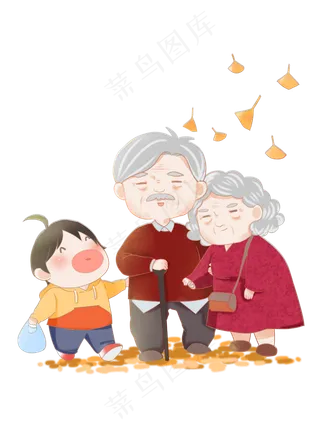 重阳节温馨的老人