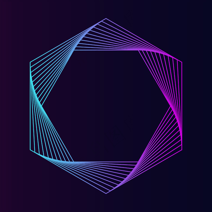 抽象六边形几何元素向量