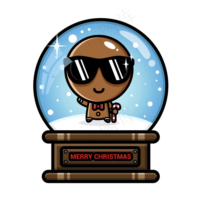 圣诞快乐姜饼雪