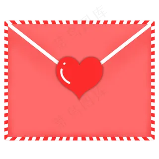 七夕情人节卡通爱心信封