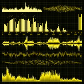 声波开始传播。音乐背景。