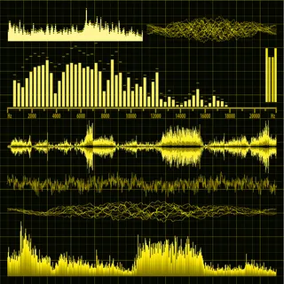 声波开始传播。音乐背景。