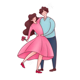 七夕情人节卡通情侣