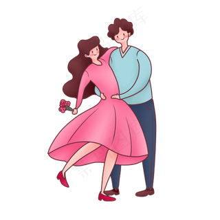 七夕情人节卡通情侣