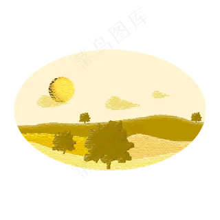 美丽黄昏的秋天简约风