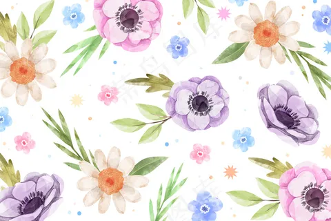 水彩花卉背景