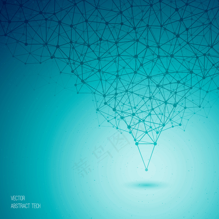 矢量蓝色抽象技术背景eps,ai矢量模版下载