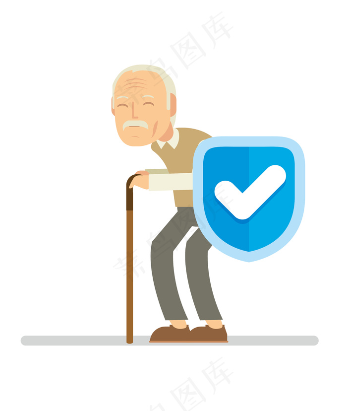 老人得到保护是因为他使用了保险