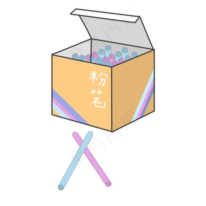 教师节一盒粉笔(2000X2000(DPI:300))psd模版下载