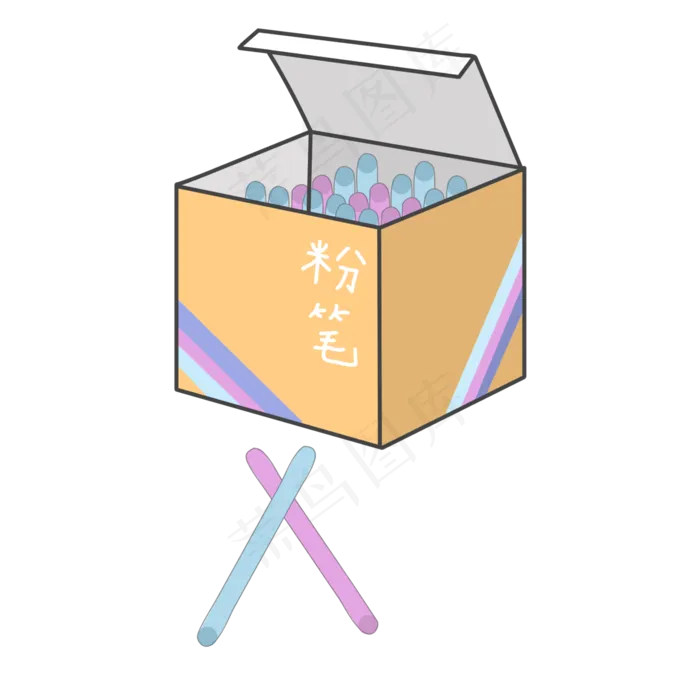 教师节一盒粉笔(2000X2000(DPI:300))psd模版下载