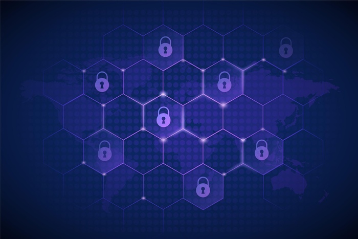 具有未来元素的网络安全背景eps,ai矢量模版下载