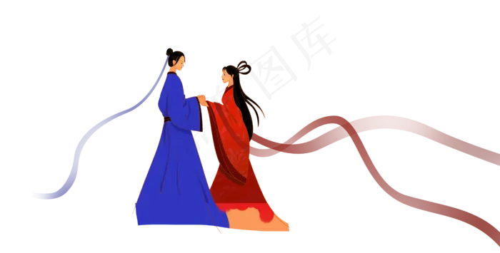 情人节七夕牛郎织女(2787X1415(DPI:300))psd模版下载