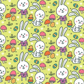 手绘复活节图案