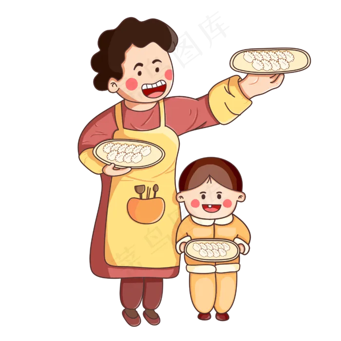 立冬二十四节气中国传统妈妈小孩(3000X3000(DPI:300))psd模版下载