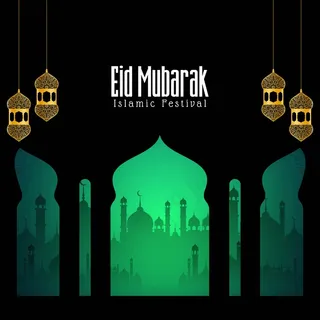 美好的开斋节穆巴拉克伊斯兰节日背景