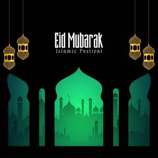 美好的开斋节穆巴拉克伊斯兰节日背景