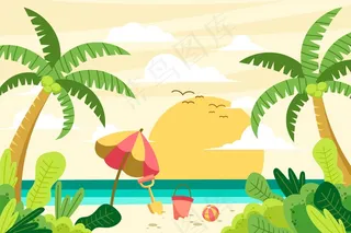 夏季景观-缩放背景