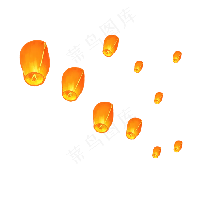 成排孔明灯七夕(2000X2000(DPI:72))psd模版下载