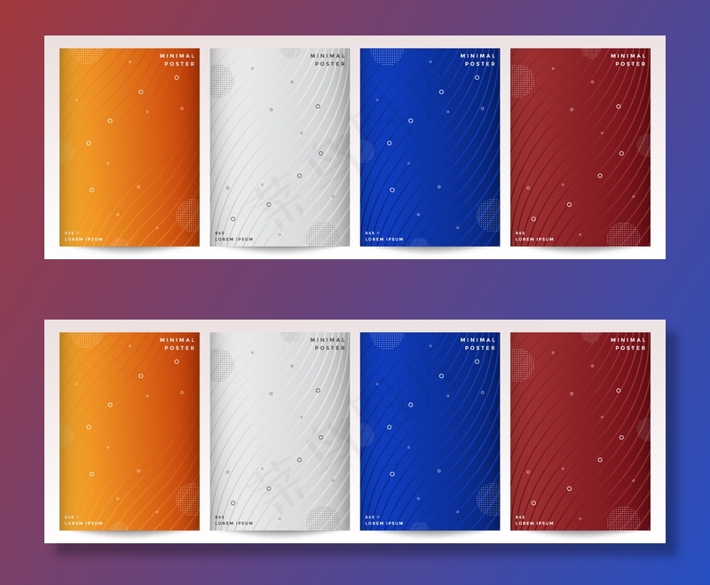 抽象几何线背景下的最小现代封面设计