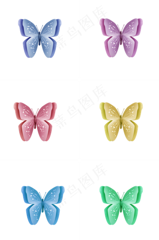 秋季立秋立体蝴蝶