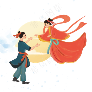 七夕情人节牛郎织女鹊桥相会