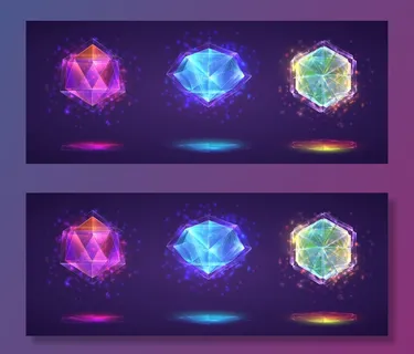 一套魔法水晶。亮虹成品宝石