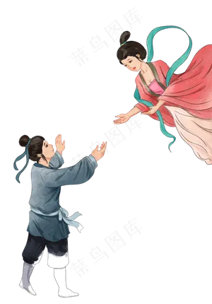 七夕节七夕牛郎织女情侣鹊桥