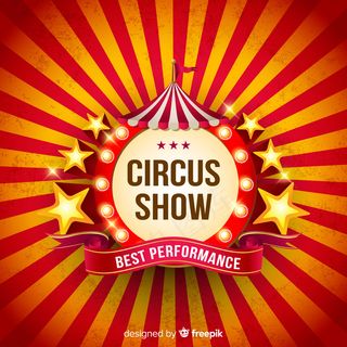复古马戏团灯光标志背景