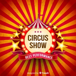 复古马戏团灯光标志背景