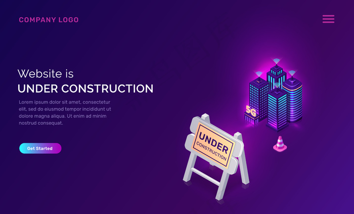 网站正在建设中，维护工作出错eps,ai矢量模版下载