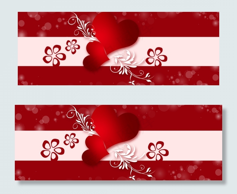 红色浪漫七夕节促销活动海报