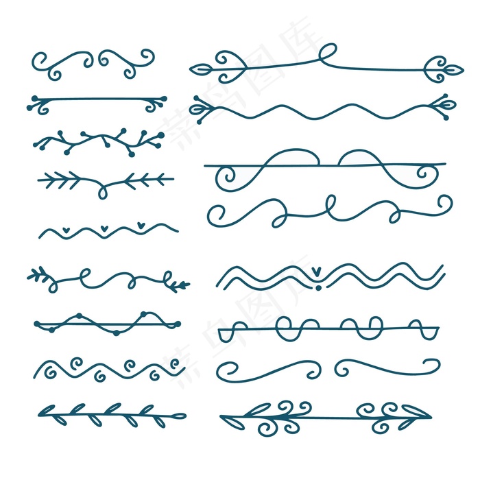 手绘装饰分隔器系列