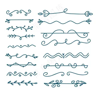 手绘装饰分隔器系列