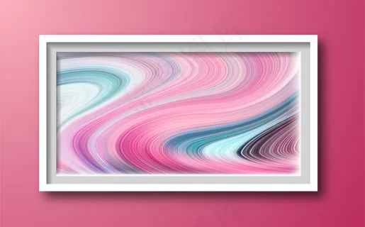 五彩缤纷，波状线条熠熠生辉