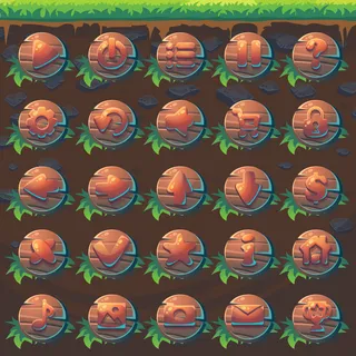 为网络视频游戏设置feed the fox gui match 3的按钮