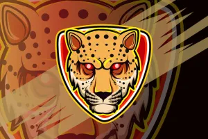 猎豹吉祥物标志电子运动游戏