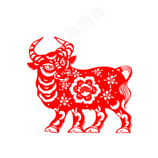 牛年春节红色喜庆剪纸